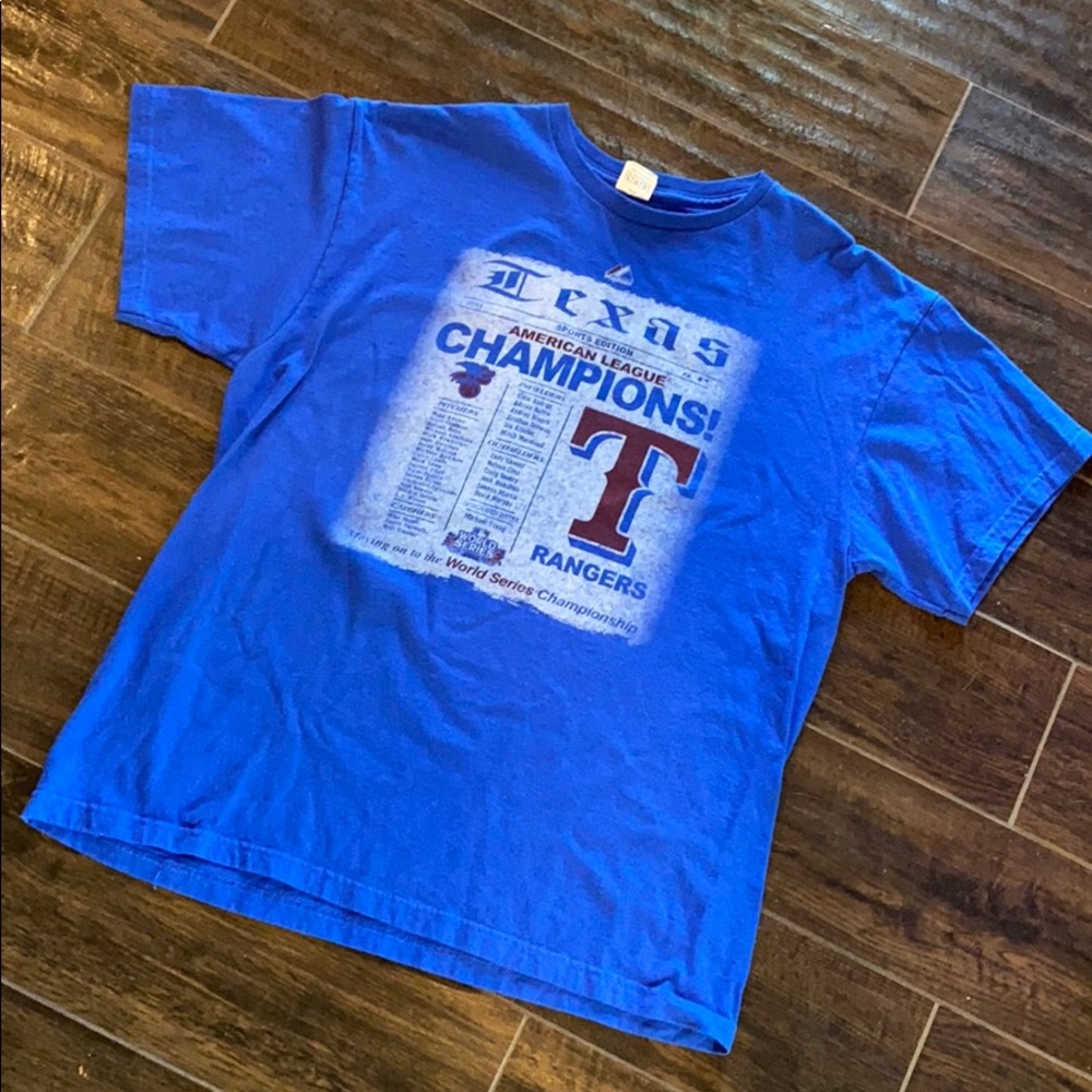 Majestic Texas Rangers 2011 AL Champions XL Tee